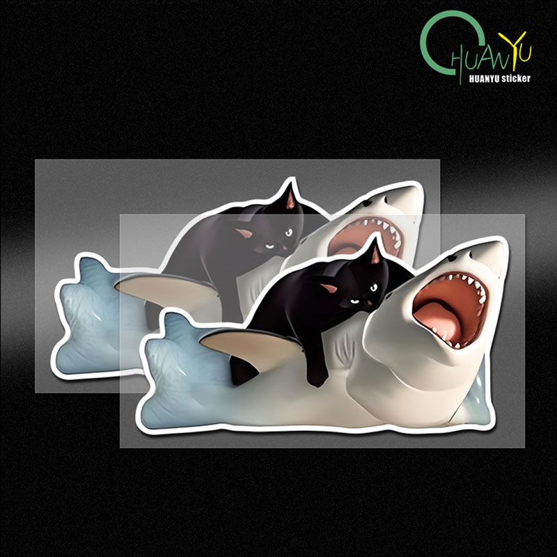 Motorcycle Gear Equipment - RETLPER Stiker Reflektif Kucing Hitam Menekan